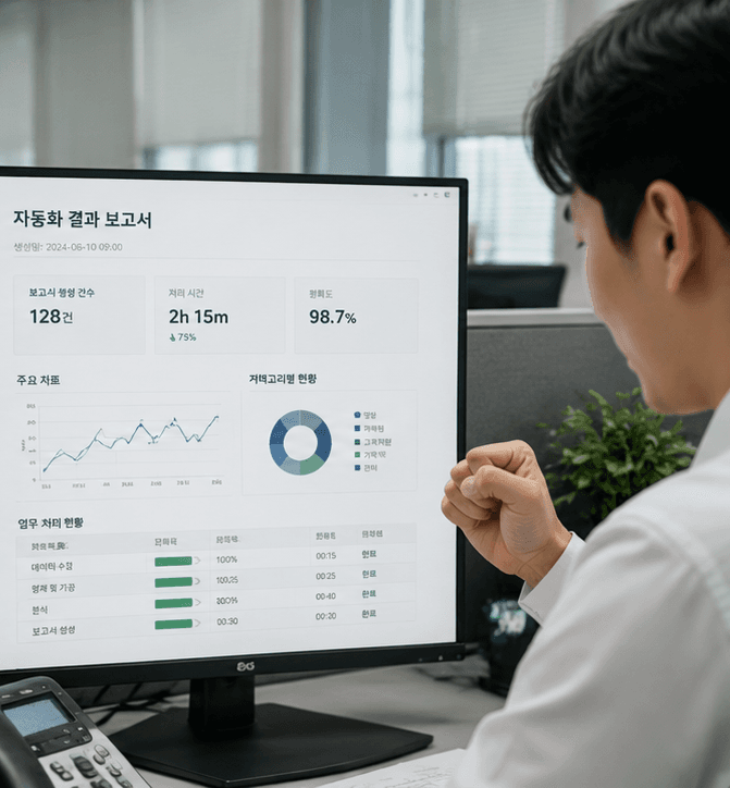 보고서 작성 시간 80% 단축