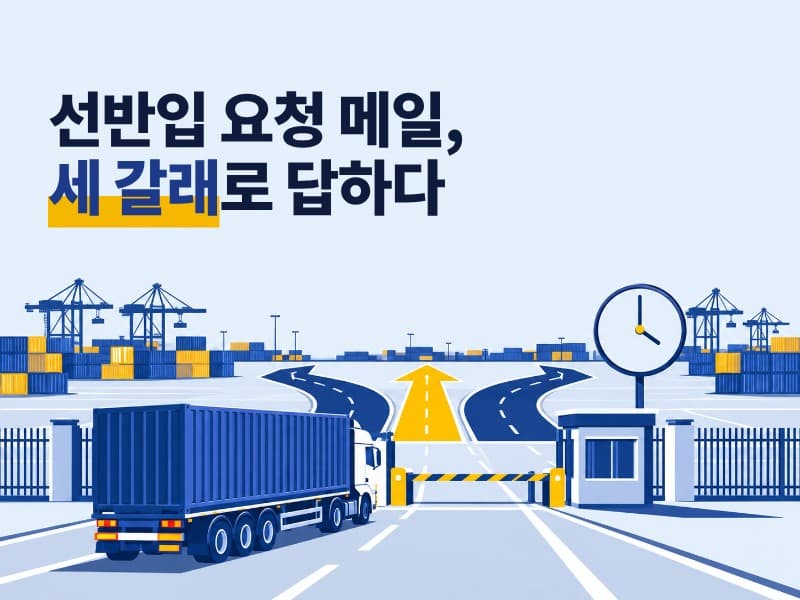 선반입 요청 판정과 안내 메일 초안 작성